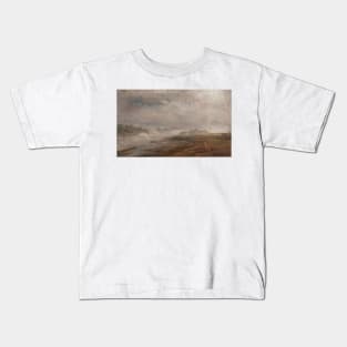 The Elbe on a Foggy Morning by Johan Christian Dahl Kids T-Shirt